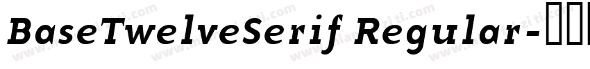 BaseTwelveSerif Regular字体转换